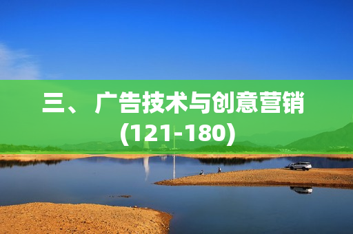 三、 广告技术与创意营销 (121-180)